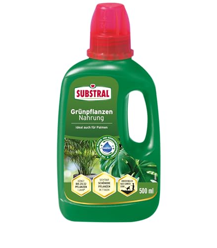 Substral Flüssigdünger für Grünpflanzen & Palmen, 500 ml - Mindert Nährstoffmangel, Fördert Wachstum & Blattgrün