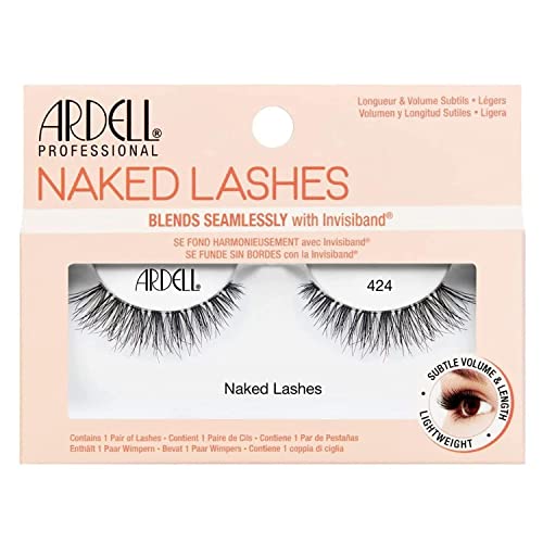 ARDELL Naked Lashes Echthaarwimpern 424-1 Paar künstliche Wimpern natürlich aus Echthaar, vegan, wieder verwendbar | Natural Fake Lashes zum Kleben