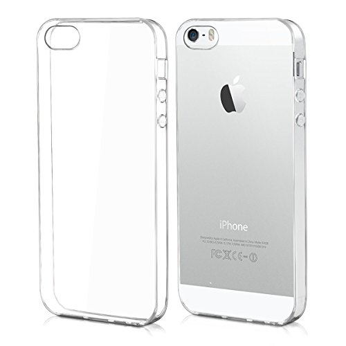 kwmobile Hülle kompatibel mit Apple iPhone SE (1.Gen 2016) / iPhone 5 / iPhone 5S - Silikon Handyhülle transparent - Handy Case in Transparent
