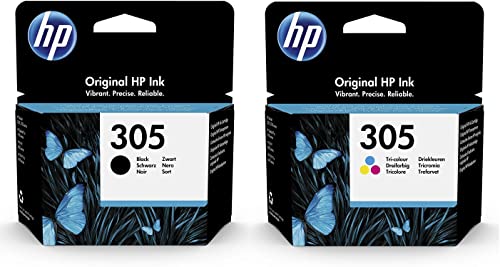 HP Ink 3YM61AE/3YM60AE 305 Multipack Original Tintenpatronen, Schwarz und Tricolor