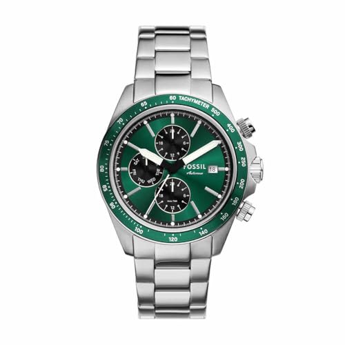 Fossil Autocross Uhr für Herren, Quarz Multifunktionswerk mit Edelstahl oder Lederarmband