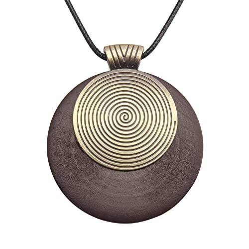 COOLLA Mehrschichtige Damen-Halskette mit Anhänger, Vintage-Schmuck, modisch, lange Pullover-Halskette für Damen, Leder, kein Edelstein, Leder, Kein Edelstein