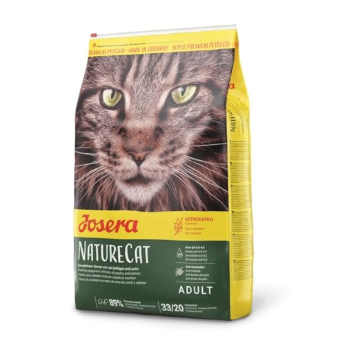 JOSERA NatureCat (1 x 10 kg) | getreidefreies Katzenfutter mit Geflügel- und Lachsprotein | Super Premium Trockenfutter für ausgewachsene Katzen, 11.16 kilograms, 1er Pack