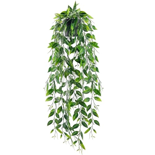 Der Rose Kunstpflanze Künstliche Pflanzen Hängepflanze Künstlich Hängend Fake Plant Kunstpflanzen Wand Für Wohnzimmer Wanddeko Zimmer Bücherregal Deko Aesthetic Room Decor