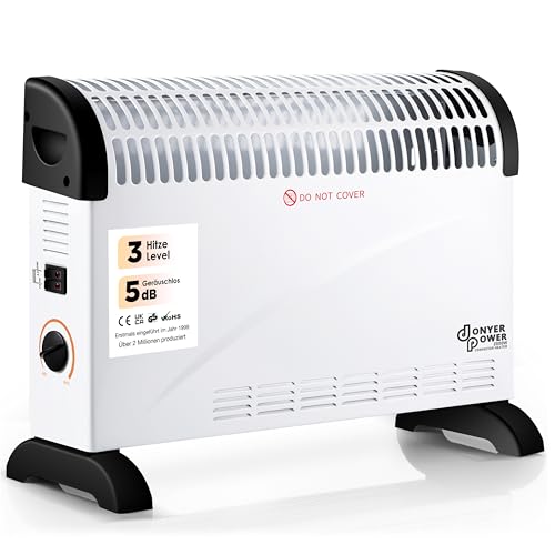 DONYER POWER Konvektor-Heizkörper 2000W Raumheizung mit Einstellbarem Thermostat Nicht Vorjähriges Inventar