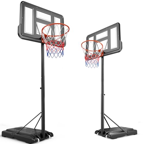 Basketball,Basketballkorb Outdoor, Korbhöhe von 135 bis 305 cm, Basketballständer mit 110x72cm Rückwand, Basketball Korb für Kinder Jugendliche Erwachsene