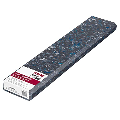 HARO 404455 Parkett Fertigparkett Holzboden Profi-Schlagklotz PE-Kunststoff, schwarz