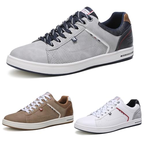 ARRIGO BELLO Sneaker Herren Schuhe Business Freizeitschuhe Leichte Trainers für Walking, Laufen, Sport Größe 41-46 (44, A_Grau)