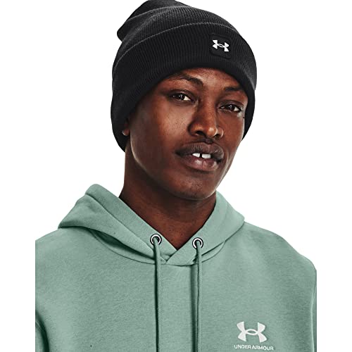 Under Armour Mens Beanies Men's Ua Halftime Cuff Beanie, Black, 1373155-001, OSFM, Einheitsgröße