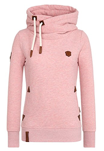 Naketano Damen Kapuzenpullover , Schmutzmuschi Pink Melange, Medium