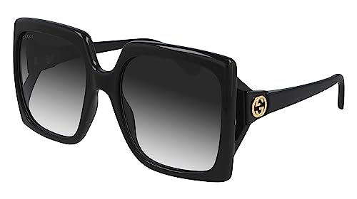 Gucci Damenbrille, Schwarz/Schwarz/Grau, 58