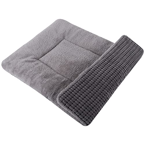 PET SPPTIES Hundebett Weiches und Warmes Matten Hundekissen Waschbarn kuschelig Umkehrbar Haustier Sofakissen PS085 (61X41 cm, Grau)