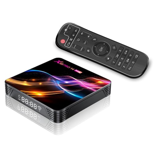 GREVA 8K Android 14.0 TV Box 2026, Android Box 4GB RAM 64GB ROM RK3528 Chipsatz Unterstützung 2.4GHz/5.0GHz Dual WiFi6 HDR10 BT5.0 Ethernet LAN Internet TV Box Bluetooth 3D HD Smart Media-Streaming