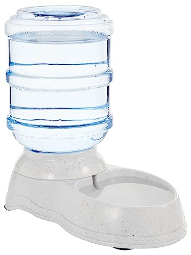 Amazon Basics Futter- und Wasserspender für Haustiere, Tränke, 3.8 liters, Größe S, Transparent, Hunde und Katzen, 1 Einheit