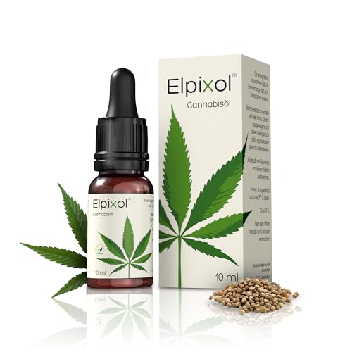 Elpixol® Hanföl Tropfen - Hochdosiert mit Omega 3-6-9 (10ml) - 100% Hanfsamenöl Nativ und Kaltgepresst - 30mg veganes Omega 3 pro Tropfen - Laborgeprüft & Natürlich