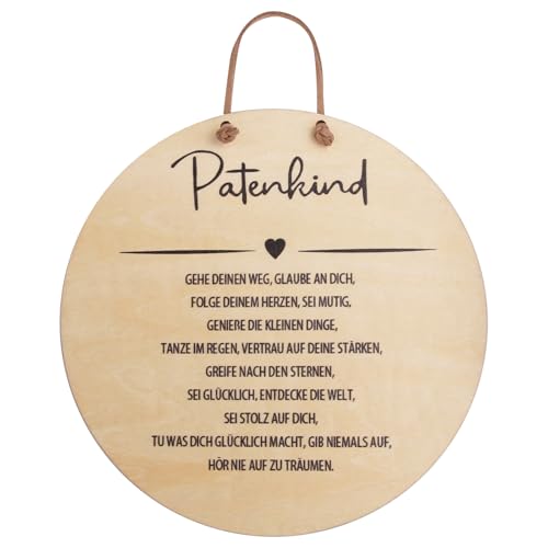 CJ&M Patenkind Plättchen | Holzschild | Geschenk Patenkind | Geschenk Taufe | Patenkind | Pate | Geburtstag Patenkind