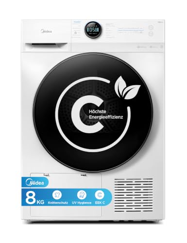 Midea Wärmepumpentrockner 8 kg Energieklasse C Fernsteuerung MD20EH80WB-A3