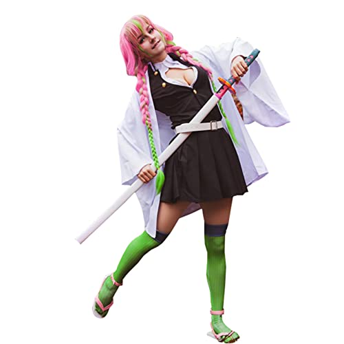 Fiamll Mitsuri Cosplay Kostüm Kanroji Mitsuri Cosplay Outfit für Japanischer Anime Kimono demon cosplay XXL