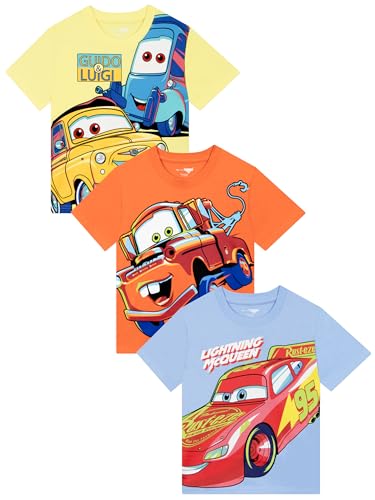 Disney Cars Set Mit T-Shirts Für Jungen, Tshirt Kinder Jungen, Kleidung Für Kinder, Mehrfarbig 104