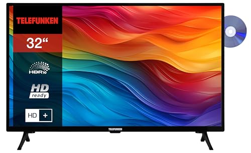 TELEFUNKEN XH32SO550SD Smart TV 32 Zoll Fernseher (HD-Ready, HDR, Triple-Tuner, DVD-Player) inkl. 6 Monate HD+