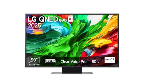 LG 50QNED86A6C TV 50 Zoll (127 cm) 4K QNED evo AI TV (α7 Gen8 4K AI Prozessor, webOS 25, 60Hz) [Modelljahr 2025]