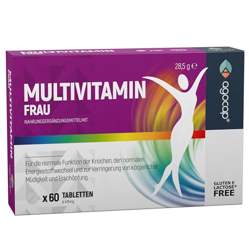 Vitamine für Frauen – Nahrungsergänzungsmittel mit Vitaminen & Mineralstoffen von A bis Z, Magnesium, Eisen, Zink & Vitamin B, C, D – Für Energie, Immunsystem & Konzentration – 60 Tabletten