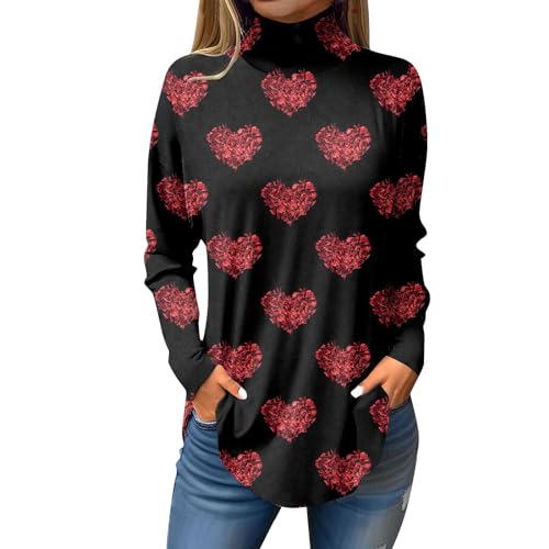 Hosenanzug Damen Elegant Ausgefallene Kleidung Damen Blusenshirt Damen Elegant T-Shirt Damen Große Größen Groã E Grã¶ßEn Damen Oberteile Blusen Damen Arbeit Rote Bluse Schwarz 2XL