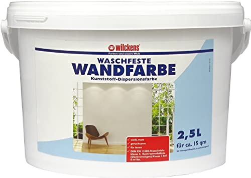 Wilckens Wandfarbe waschfest matt, 2,5 l, Weiß