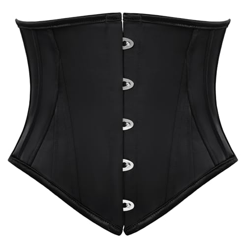 SCARLET DARKNESS Damen Steampunk Korsettgürtel Vintage Lace Up Mittelalter Breiter Gürtel Schwarz 38