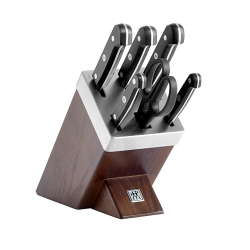 ZWILLING Gourmet Selbstschärfender Messerblock, 7-teilig, Made in Germany