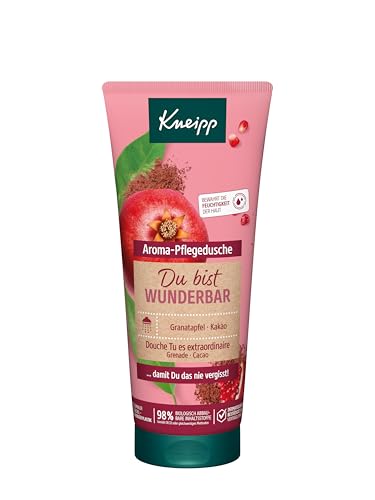 Kneipp Du bist wunderbar Aroma-Pflegedusche - Duschgel mit wertvollen Extrakten aus Granatapfel und Kakao - Bewahrt die Feuchtigkeit der Haut - 200 ml