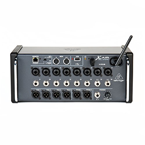 Behringer X AIR XR16 16-Eingangs-Digitalmixer Für iPad/Android-Tablets Mit 8 Programmierbaren Midas-Vorverstärkern, 8 Line-Eingängen, Integriertem WiFi-Modul und USB-Stereorecorder
