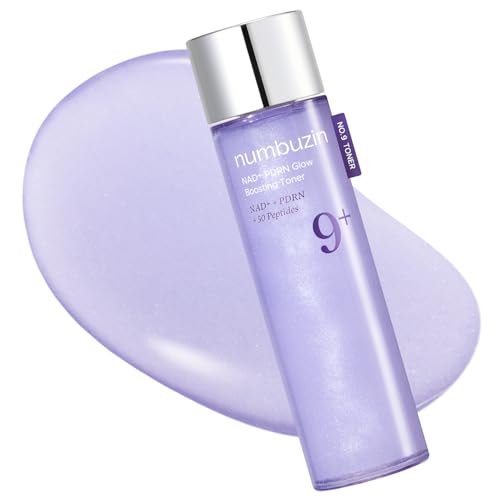 numbuzin No.9 Toner | NAD+ PDRN Glow Boosting Toner | Glowing, Firming, Hydrating, Elasticity, Wrinkles, Fine Lines, Korean Skincare | Salmon PDRN, Peptides, NAD | Essence for Dry Skin | 5.07 fl. Oz