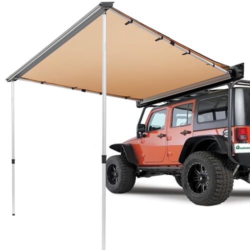 VEVOR Sonnensegel Wohnwagen 2x2,5m Sonnenvordach Wohnmobil UV50+ UV-Schutz Markise 280-G Polyester-Gewebe Vorzelt PU3000mm Wasserdicht inkl. PVC-Tasche Ideal für Camping Familientreffen Ausflüge