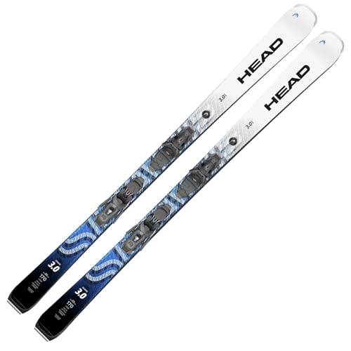 Ski Alpinski Pisten Ski - Head Shape 3.0 - Allride Rocker - inkl. Bindung PR10 GW Promo Gripwalk Z3-10 - für fortgeschrittene und Gute Fahrer - Carvingski für präparierte Piste (blau, 163cm)