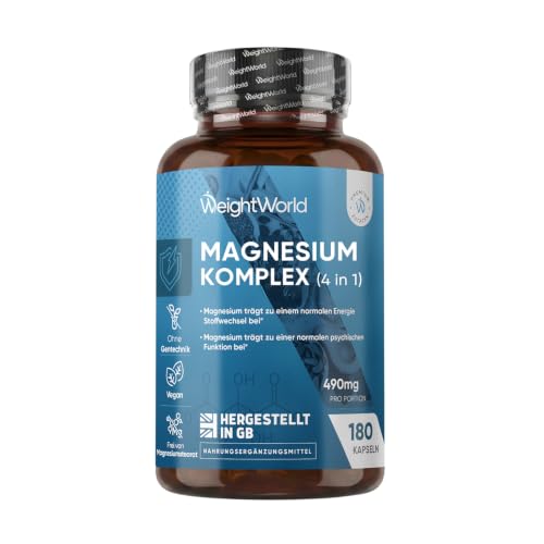 WeightWorld Magnesium Komplex 4 in 1-400mg Elementares Mg pro Portion