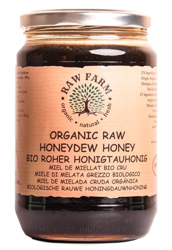 Raw Farm - Bio Roher Honigtau Honig 900g, gesammelter Eichentau, direkt vom Imker