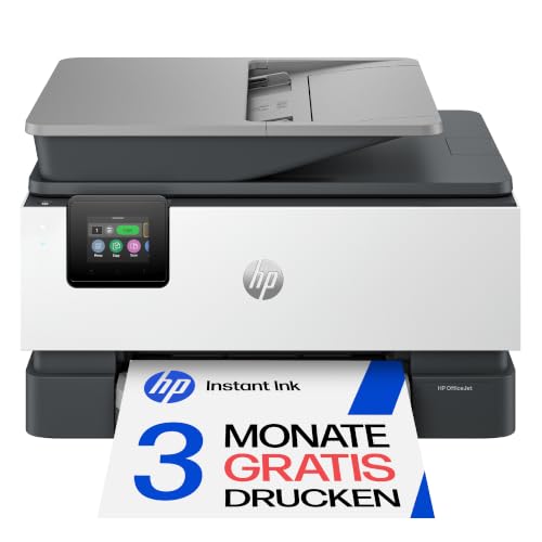 HP OfficeJet Pro 9120e Multifunktionsdrucker, 3 Monate gratis drucken Instant Ink inklusive, Drucker, Scanner, Kopierer, Fax, WLAN, LAN, Duplex, Airprint, Grau-Weiß