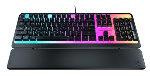 Turtle Beach Magma - Membrane RGB Gaming Keyboard mit Membrantasten, Advanced Anti-Ghosting, Easy-Shift Technologie, RGB-Beleuchtung, abnehmbare Handballenauflage, DE-Layout
