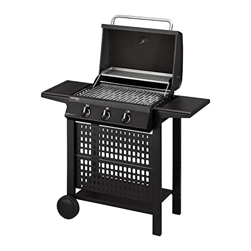 Enders Gasgrill SAN DIEGO NEXT 3, 3 Brenner aus Edelstahl, mit Grillthermometer, kleiner, Camping, Edelstahlrost, Balkon Gas Grill,stabile Seitenablagen#80166