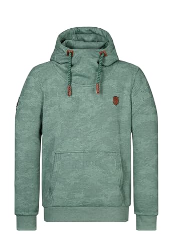 Naketano Herren Kapuzenpullover Supapimmel, Farbe:Pine Green Melange (camo), Größe:3XL