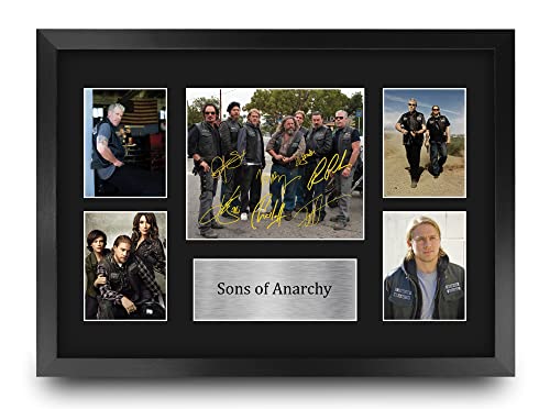 HWC Trading FR A3 Sons of Anarchy Geschenke Geducktes Signiertes Autogramm Fotodisplay für Fans von Fernsehshows - A3 Gerahmt