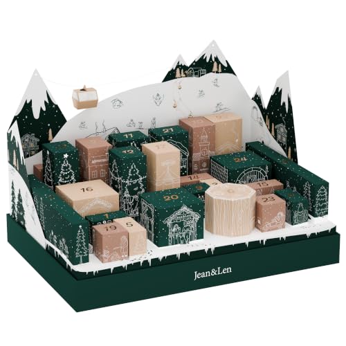 Jean & Len Adventskalender 2026, weihnachtliche 3D DIY-Szenerie, inklusive einer Rosemary & Ginger Design Limited Edition & einer exklusiven Seifen- Duftneuheit, nur Originalgrößen, Weihnachtskalender