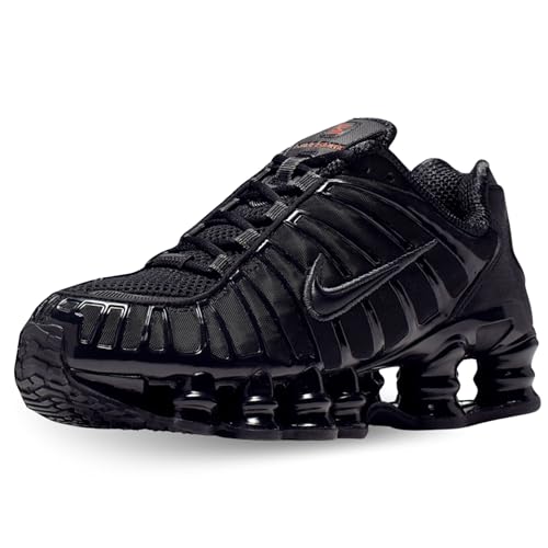 Nike Herren Shox Tl Sneaker, Mehrfarbig Black Black MTLC Hematite Max Orange 000, 42 EU