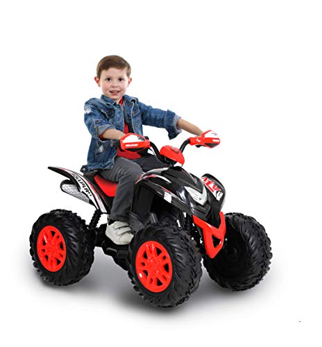 Rollplay, Powersport ATV MAX 12V, Elektrisches Quad für Kinder von 3 bis 6 Jahren, XL-Reifen, Realistische Motorgeräusche und Lichter, Leistungsstark max. 5 km/h, Fördert Motorik