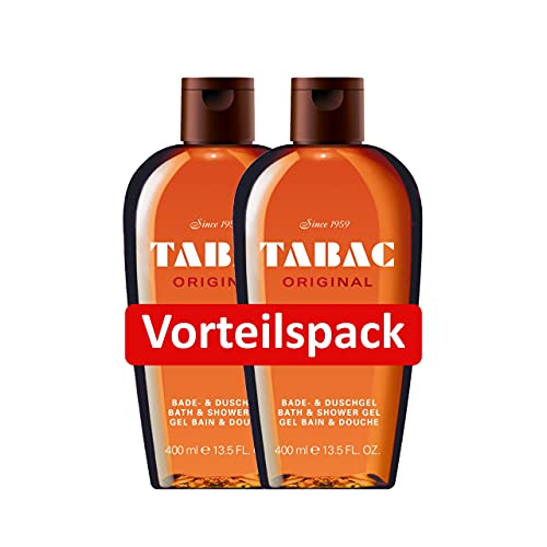 Tabac® Original I Vorteilspack Duschgel - Original Seit 1959 - sanft zur Haut - mit dem Duft des Originals - spürbar gepflegtes Frischegefühl I 2x 400ml