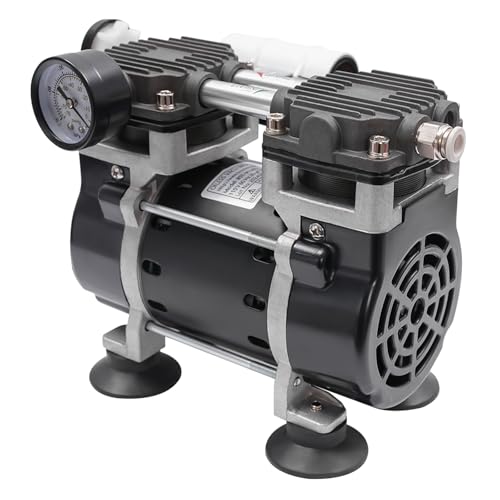 öLfreie Vakuumpumpe, 150W Industrielle Labor Vakuumpumpe 1450Rpm Airbrush Kompressor Niedriger Rausch, Unterdruckpumpe Geeignet für Medizinische Maschinen, Laboratorien