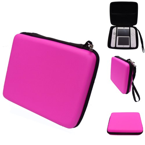 TECHGEAR Schutzhülle für Nintendo 2DS, für Transport und Aufbewahrung, Platz für Nintendo 2DS + Spiele + Zubehör - Rosa