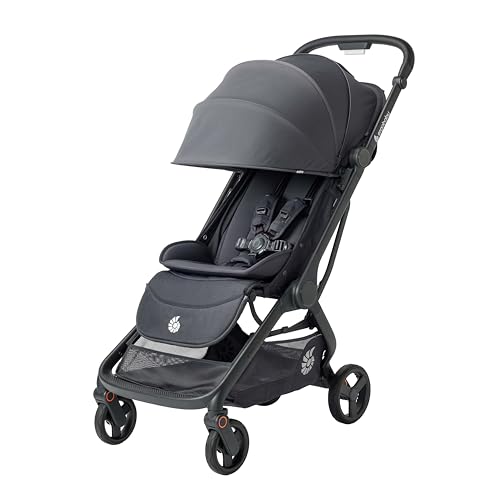 Ergobaby Metro3 Kinderwagen Buggy mit Liegefunktion, Baby-Buggy ab Geburt bis 22kg (0-4 Jahre), Zusammenklappbar und Autositz Kompatibel, höhenverstellbarer Griff, ergonomischer Sitz, Graphite Grey