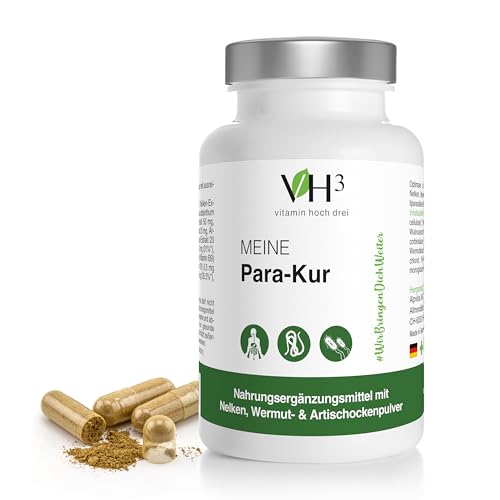 VH3 Meine Para-Kur mit Wermutkraut Nelkenextrakt, Artischocken und Schwarze Walnussschalen Extrakt - 100% Vegan - Made in Germany